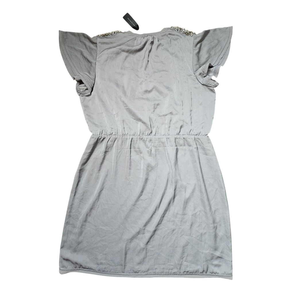 Banana Republic Rhinestones Embellished Shoulder Faux Wrap Mini Dress XL NWT - Picture 8 of 11
